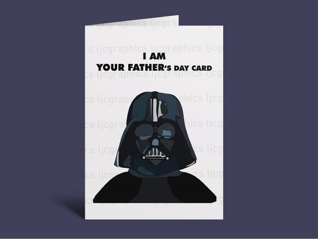 DARTH VADER Fathers Day Card - Star Wars Greetings Card - Etsy