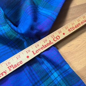 Women's Vintage 80's Pendleton Purple Blue Green Wool Flannel Shirt Sz 10 Medium image 9