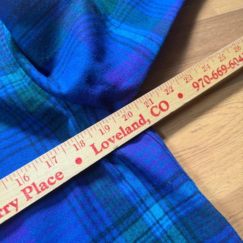 Women's Vintage 80's Pendleton Purple Blue Green Wool Flannel Shirt Sz 10 Medium image 9
