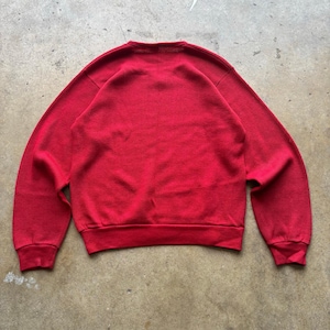 Vintage 80's Champion UNC North Carolina Tar Heels Red V-Neck Pullover Sweater M image 3