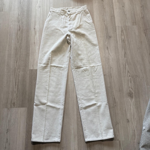 Women's Vintage 70's Ms. Lee White Cords Corduroy… - image 1