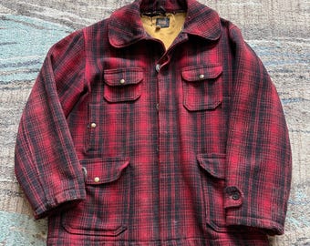 60s〜 Woolrich Wool Hunting JKT USA Vintage Woolrich Jacket 1960s Men's Size 40 Hunting Plaid Chore