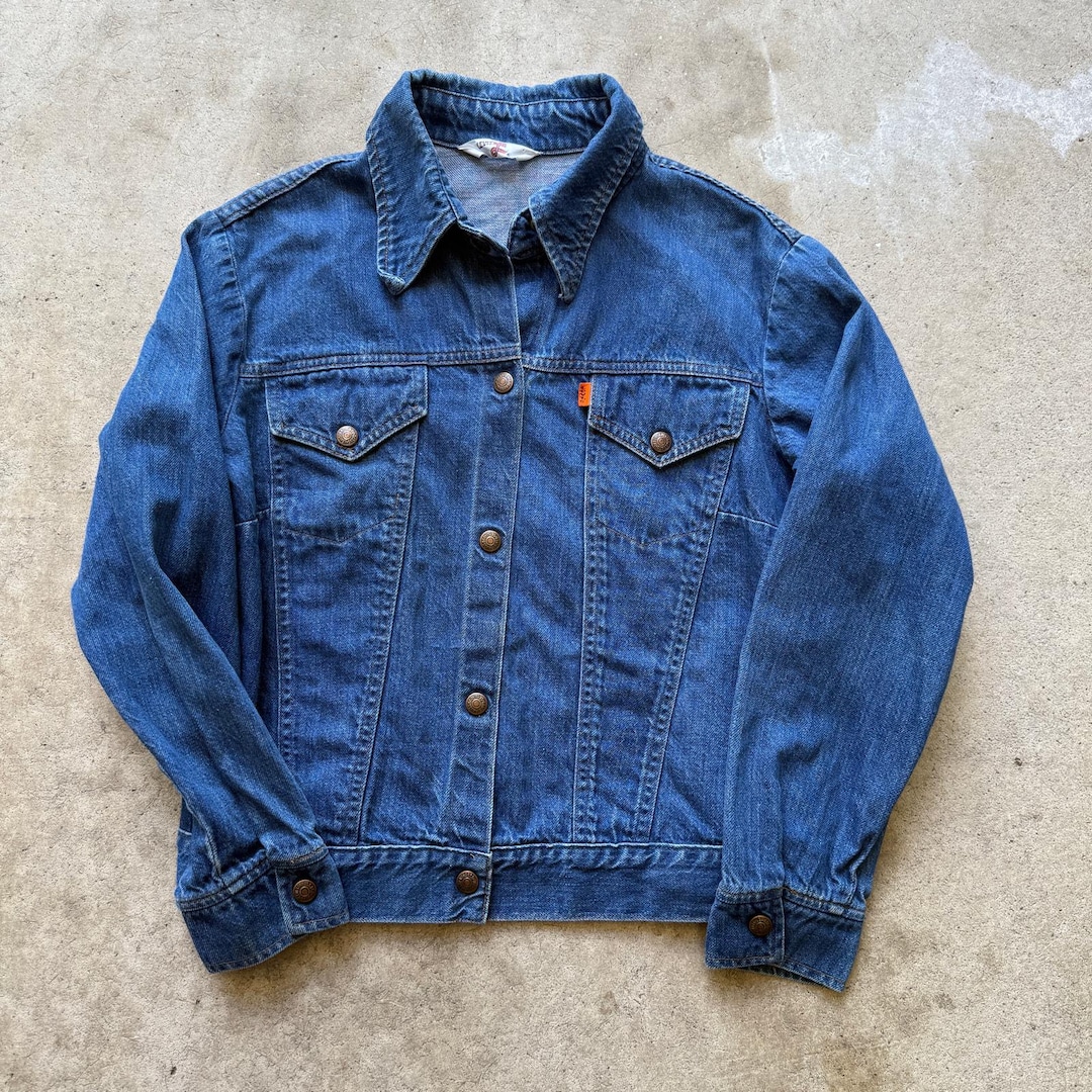 Women's Vintage 70's Levi's Orange Tab Blue Jean Denim Snap