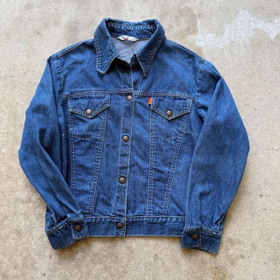 Women's Vintage 70's Levi's Orange Tab Blue Jean Denim Snap