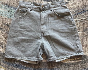 Women's Vintage 90's Riveted by Lee Gray Denim Jorts Jean Shorts Sz 10 (28 x 4)