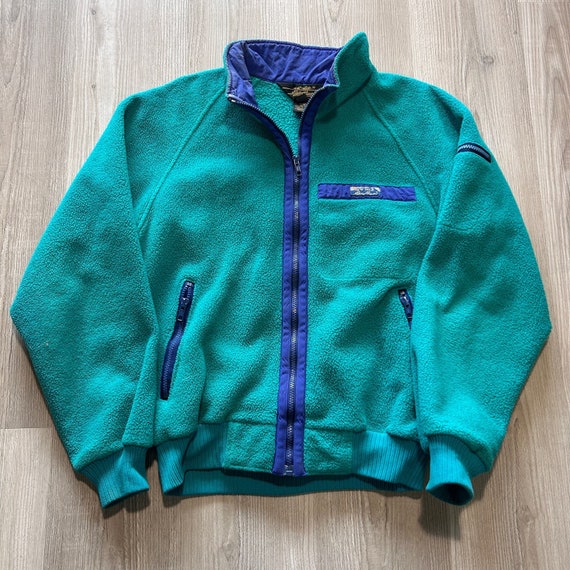 Vintage 90s Eddie Bauer Ebtek Green Fleece Mens Size XS Full Zip Up Retro  Jacket