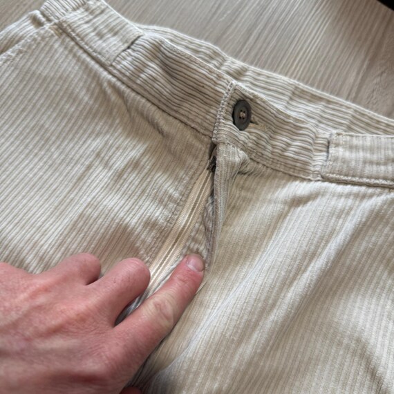 Women's Vintage 70's Ms. Lee White Cords Corduroy… - image 5