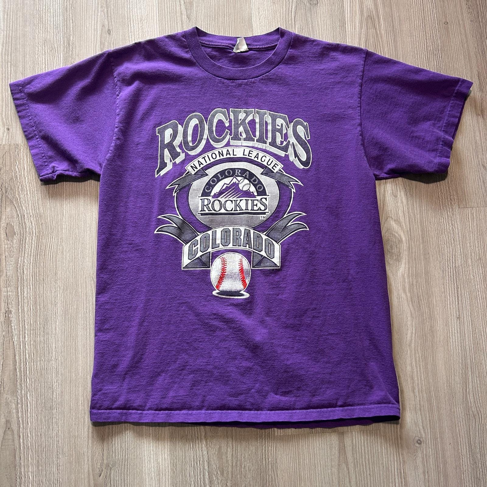 Men's Vintage 90's Colorado Rockies Purple National League