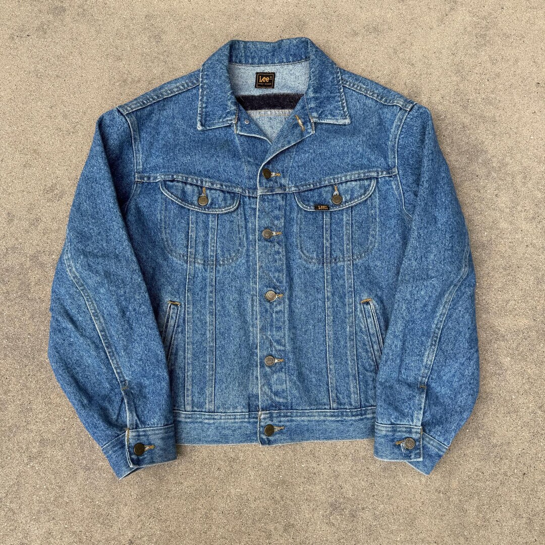 Men's Vintage 90's Lee Riders Western Dark Blue Denim Jean Trucker