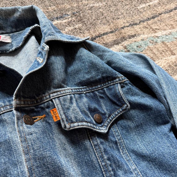 Levi's 70s orange tab カバーオール Vintage 70s Levi's Orange Tab Denim Blue Jean Safari Split Chore