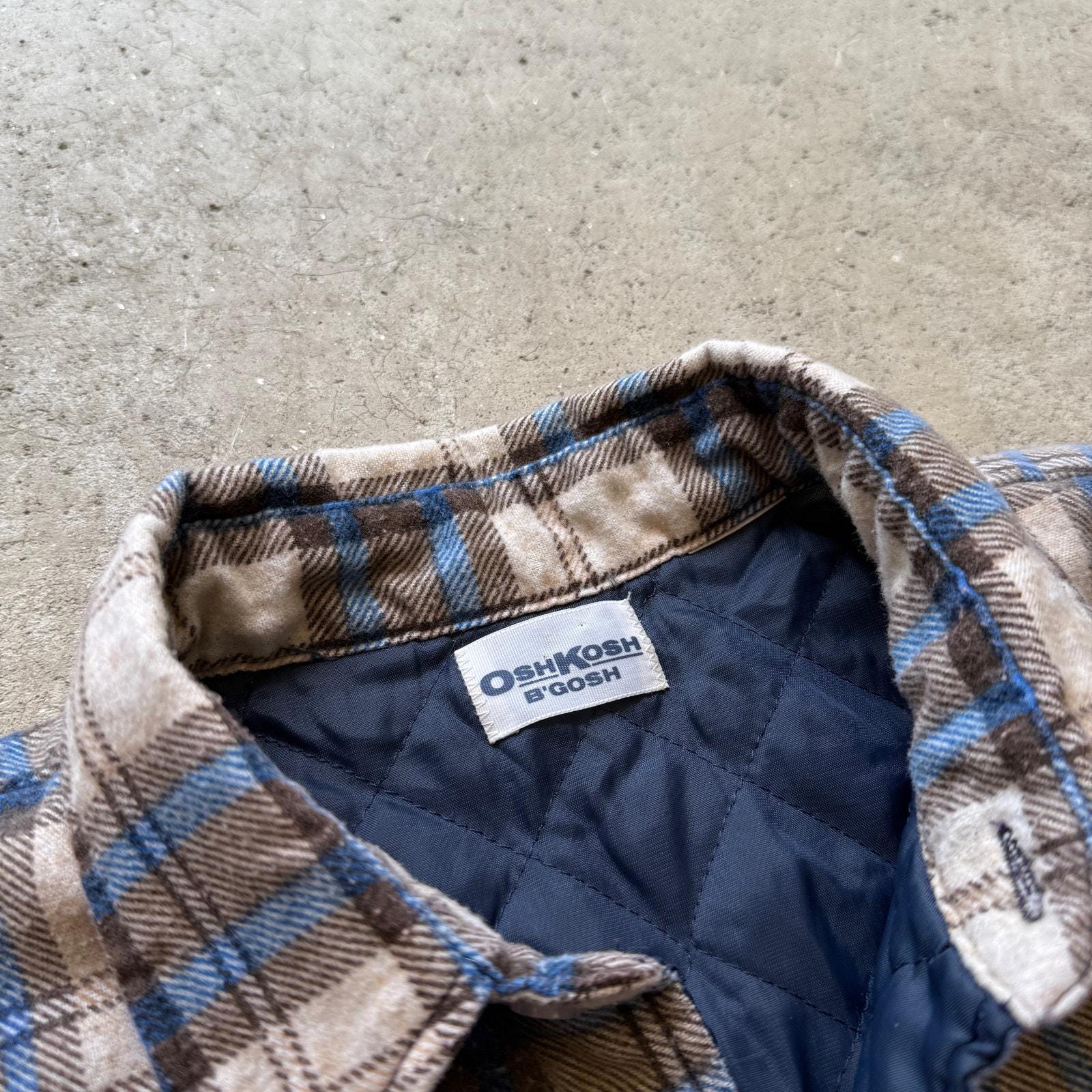 Vintage 90's Oshkosh B'gosh Blue Thermal Lined Flannel Long Sleeve