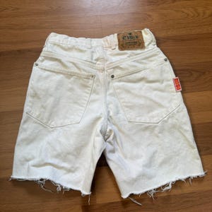 Lot of 2 Women's Vintage 1970's Edwin White Cutoff Denim Jean Shorts Jorts Sz 26 image 4