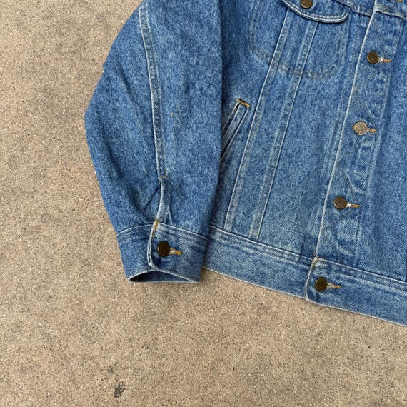 Men's Vintage 90's Lee Riders Western Dark Blue Denim Jean Trucker