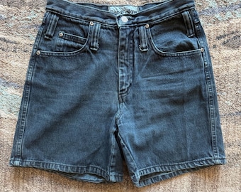 Women's Vintage 90's GoodFellow Clothing Co. Black Denim Jean Shorts Sz 7/8 VTG