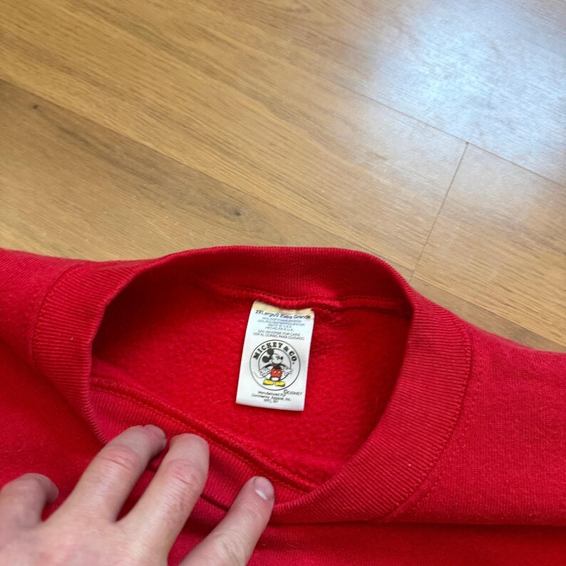 Women's Vintage 90's Mickey Mouse Disney Double Sided Crewneck Sweatshirt Sz L image 3