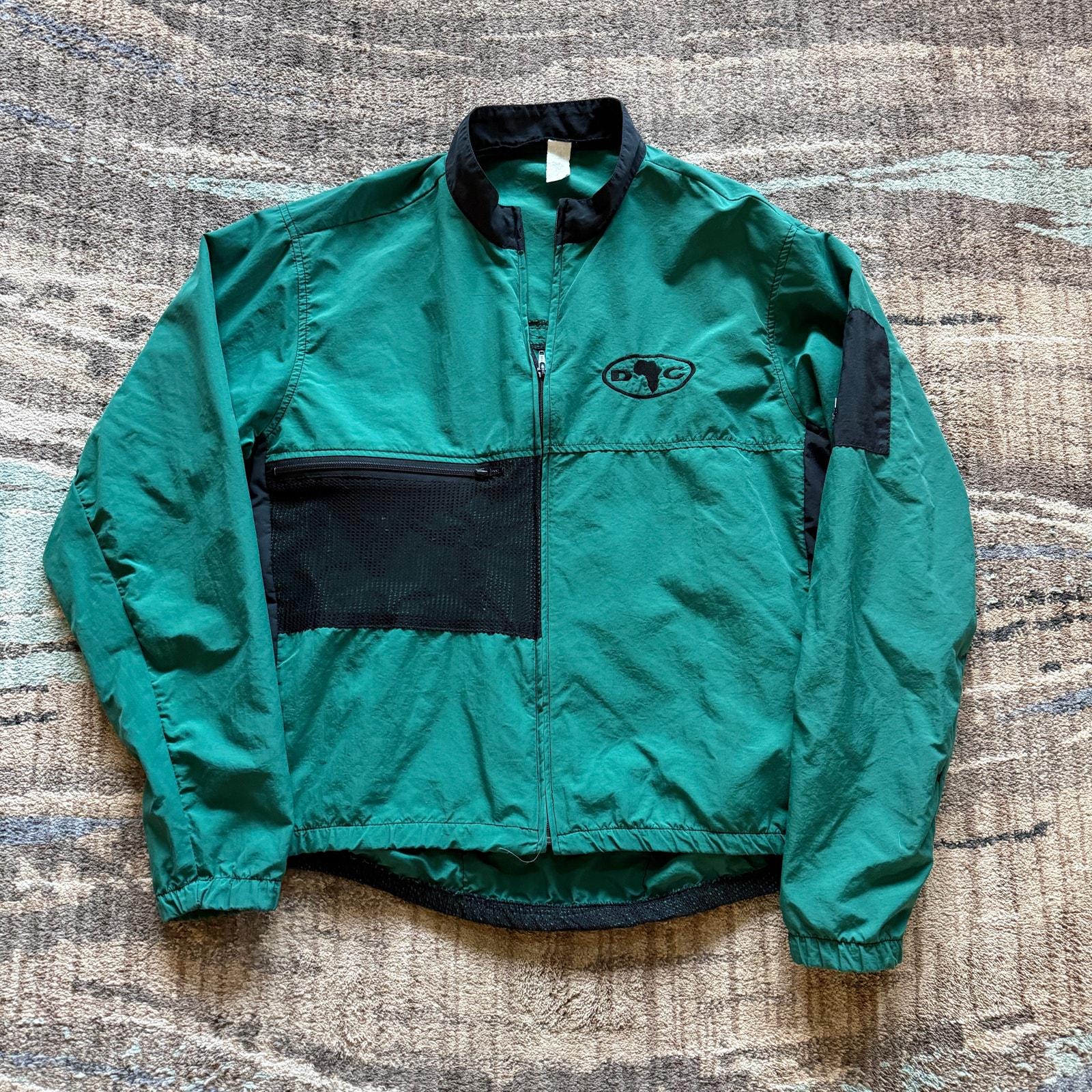 Vintage 90's DC Africa Green Zip up Windbreaker Utility Trail