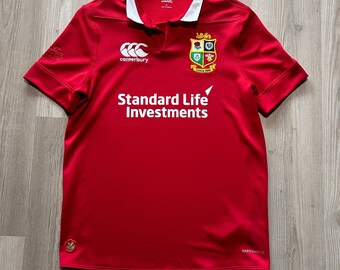 Men's Canterbury British & Irish Lions Red Rugby Union Jersey Shirt Sz Large L