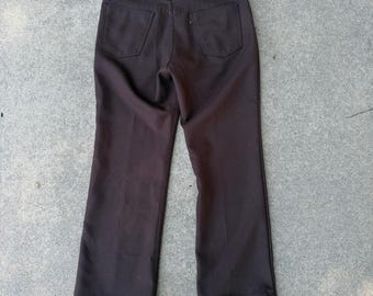 VTG 80's Men's Levi's Action Slacks Gray Polyester Chino Dress