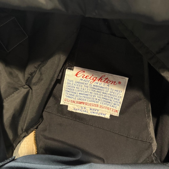 Women's Vintage 80's U.S. Navy Creighton Zip up Windbreaker Jacket