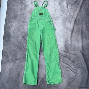 Vintage 70's Washington Dee Cee Sanforized Green Overalls Work