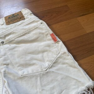 Lot of 2 Women's Vintage 1970's Edwin White Cutoff Denim Jean Shorts Jorts Sz 26 image 5