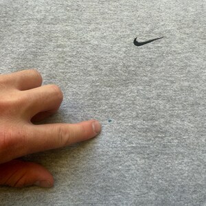 Men's Vintage 90's Nike Essential Gray Blank Crewneck Pullover Sweatshirt Sz S image 4