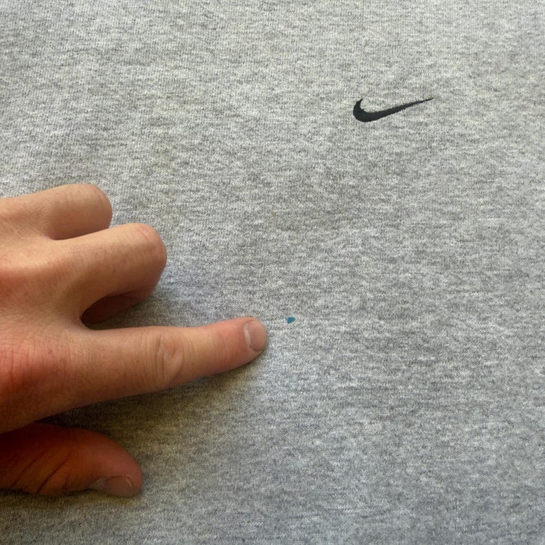 Men's Vintage 90's Nike Essential Gray Blank Crewneck Pullover Sweatshirt Sz S image 4