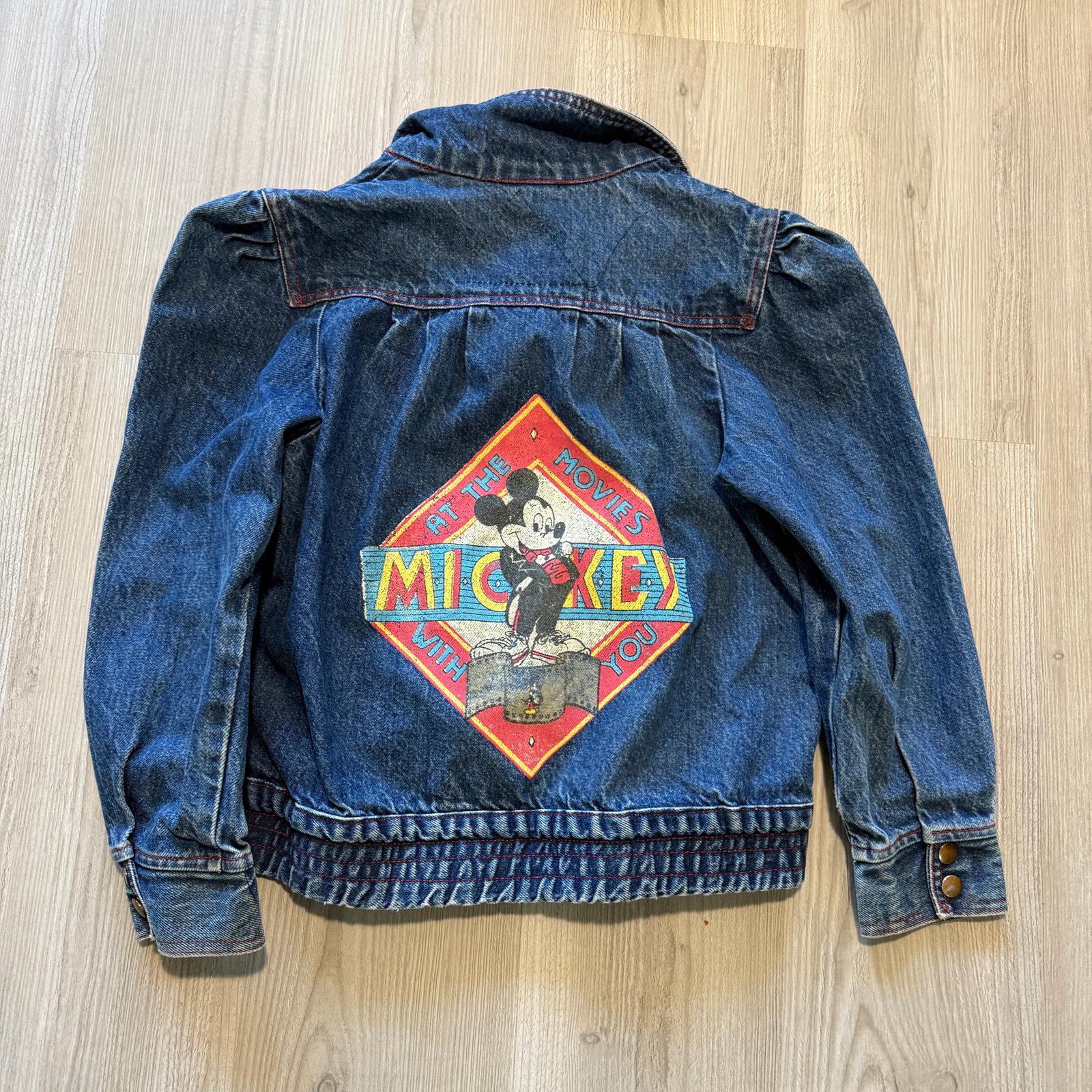 Youth Kids Vintage 90's at the Movies With Mickey Mouse Denim Blue