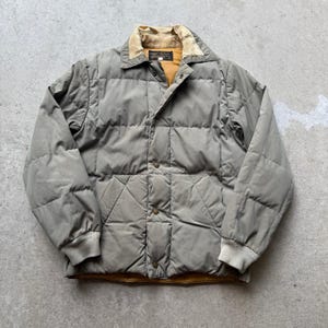 Men's Vintage 80's Eddie Bauer Goose Down Puffer Snap Field Jacket