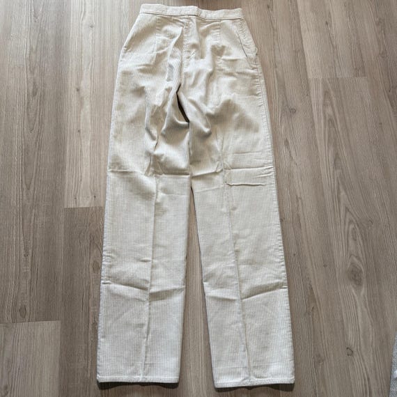 Women's Vintage 70's Ms. Lee White Cords Corduroy… - image 3