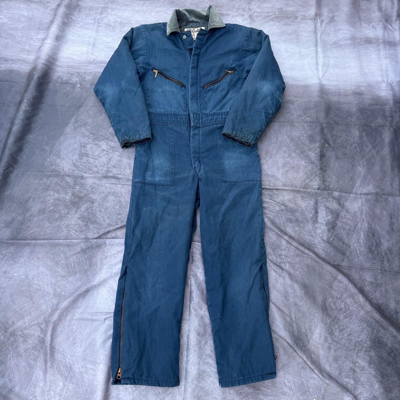 オーバーオール euro vintage 80s 90s Vintage Big Blue Denim Overalls: 70s 80s Retro Style (W28