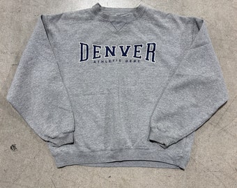 Vintage 90’s Denver Colorado Athletic Dept. Gray Crewneck Pullover Sweatshirt L