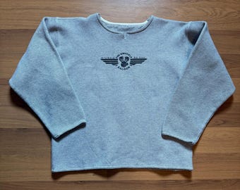 Felpa girocollo da donna vintage The Knuckle Saloon Sturgis grigia taglia M