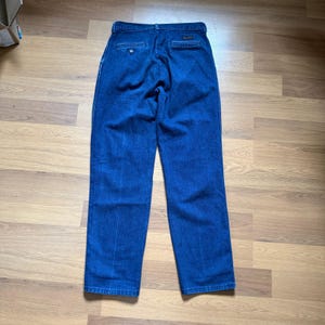 Vintage Wrangler jaren 90 dames Wrangler hoog getailleerde donkerblauwe denim westernjeans 30 x 32 afbeelding 6