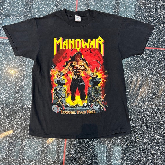 Vintage 90's Manowar Louder Than Hell Born to Rock