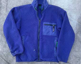 Men's Vintage Patagonia Purple Blue Fleece Retro-X Synchilla Jacket Sz Small USA