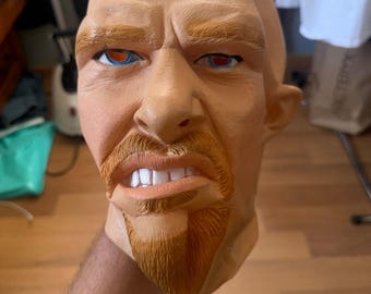 Vintage 1997 César Stone Cold Steve Austin WWE WWF Wrestling Latex Face Mask VTG
