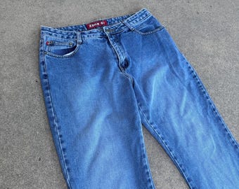 Women's Vintage Y2k Zana-di Midwash Blue Denim Flare Bell Bottoms