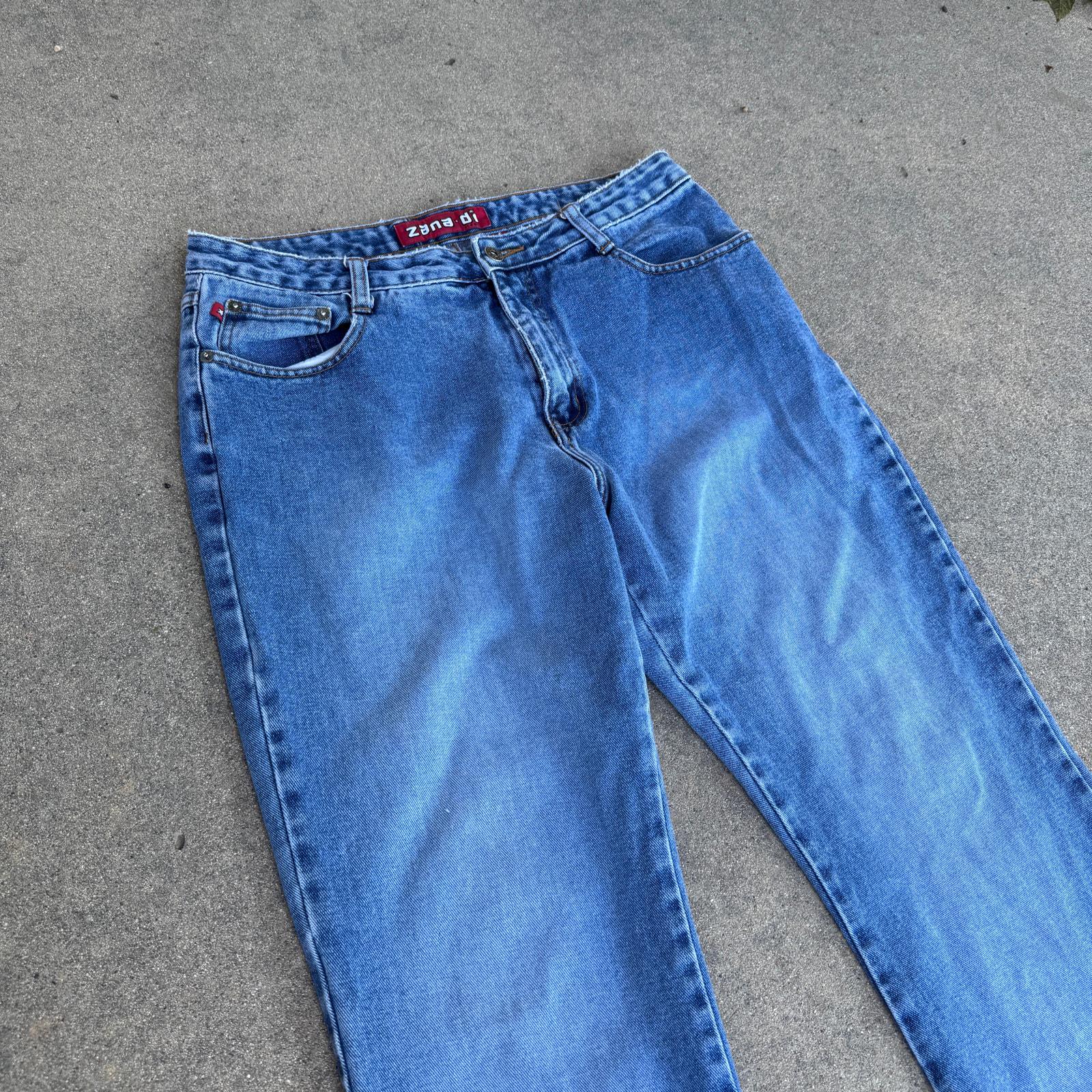 Women's Vintage Y2k Zana-di Midwash Blue Denim Flare Bell Bottoms