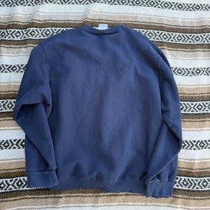 Men's Vintage 90's Nike Essential Navy Blue Crewneck Pullover Sweatshirt Sz XL image 2