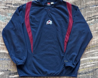 Men's Vintage Nike Colorado Avs Avalanche Center Swoosh Fleece Sweatshirt Sz L