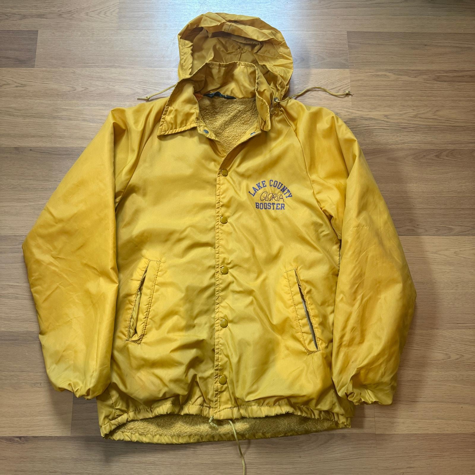 Vintage 1960's Champion Running Man Gold Lined Hooded Snap Track