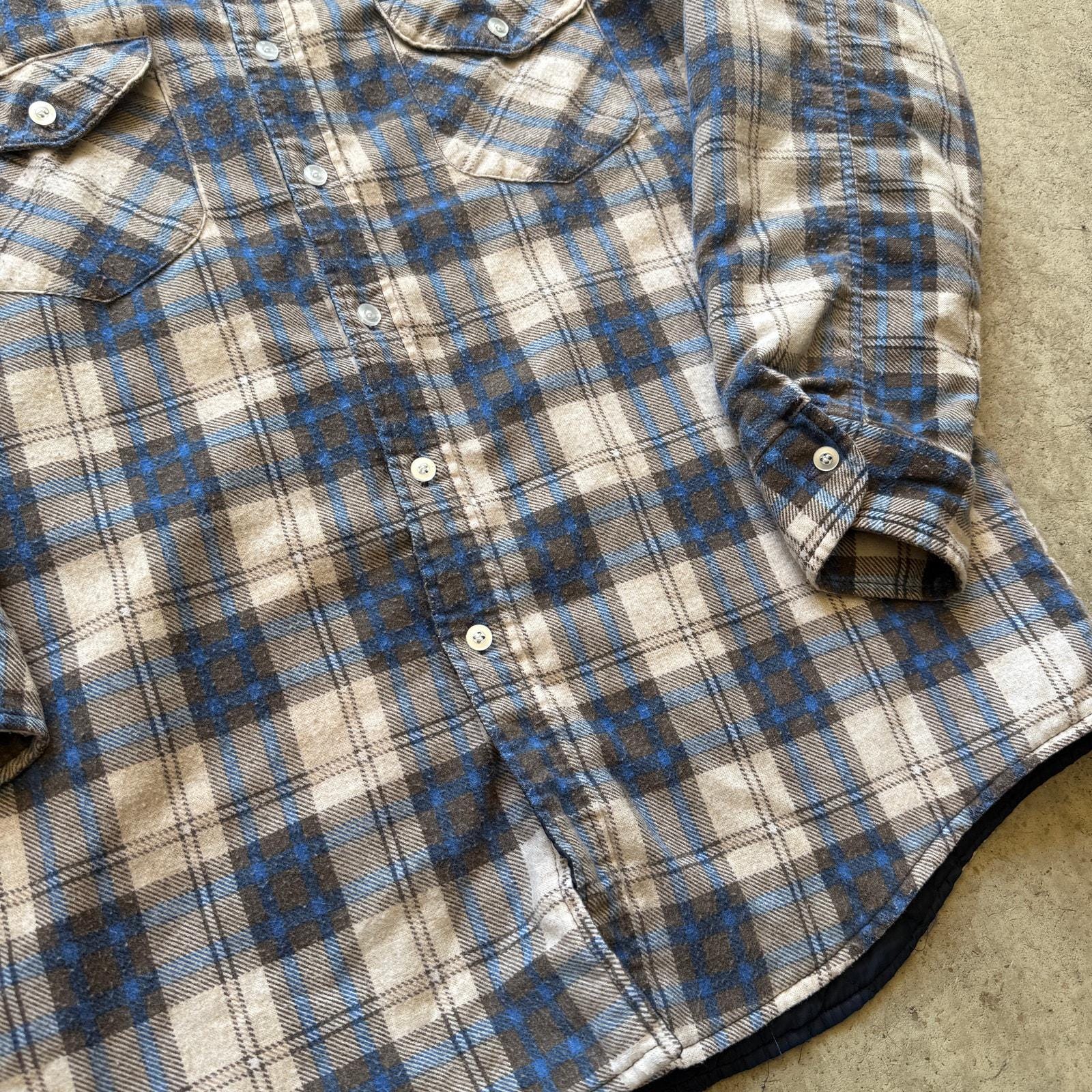 Vintage 90's Oshkosh B'gosh Blue Thermal Lined Flannel Long Sleeve