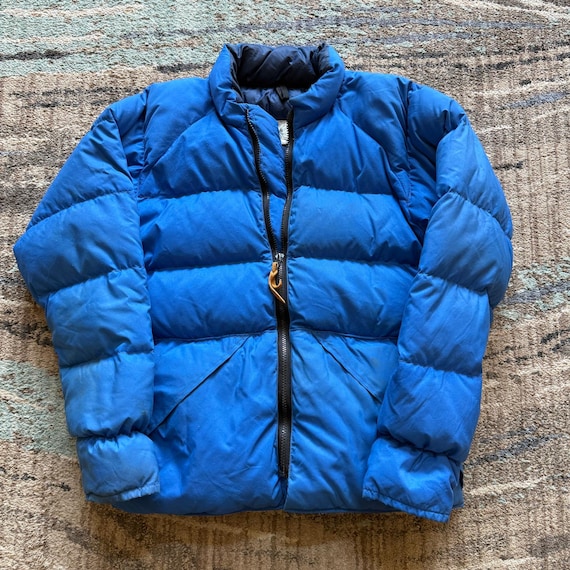 Men's Vintage 70's Marmot Mountain Works Blue Goose Down Puffer