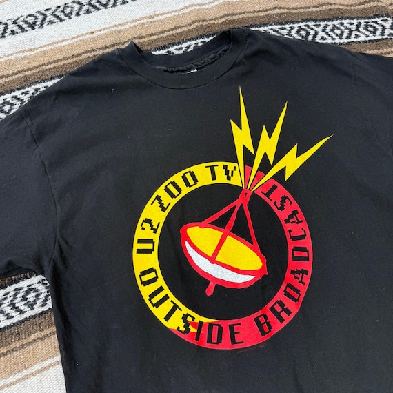 Men's Vintage 1992 U2 Zoo TV Outside Broadcast Tour Band Concert