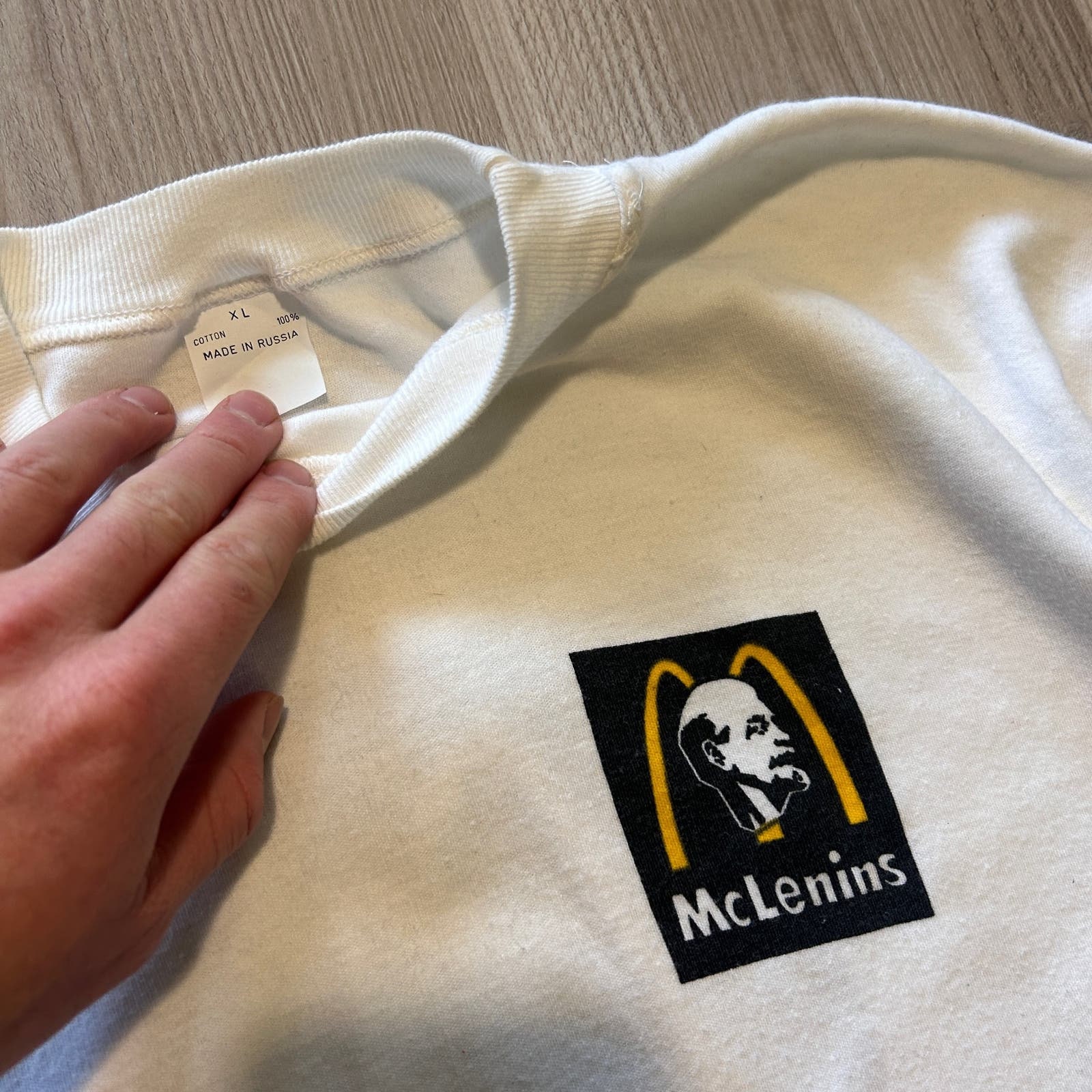 Vintage 90's Mclenin's Mcdonalds Soviet Union Vladimir Parody Tee