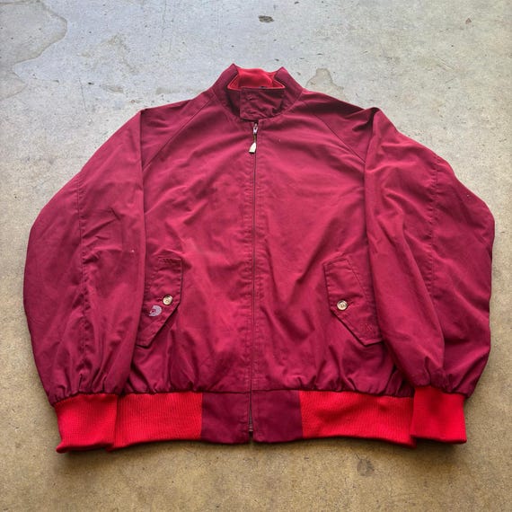 Men's Vintage 90's PGA Tour Red Lined Zip up Bomber Golfing Jacket