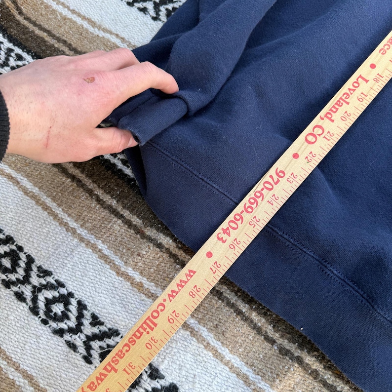 Men's Vintage 90's Nike Essential Navy Blue Crewneck Pullover Sweatshirt Sz XL image 3