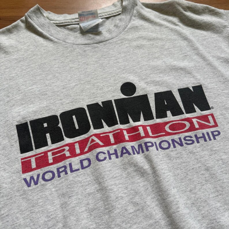 Men's Vintage 2000's IronMan Triathlon World Championships Gray Tee Shirt Sz XL image 3
