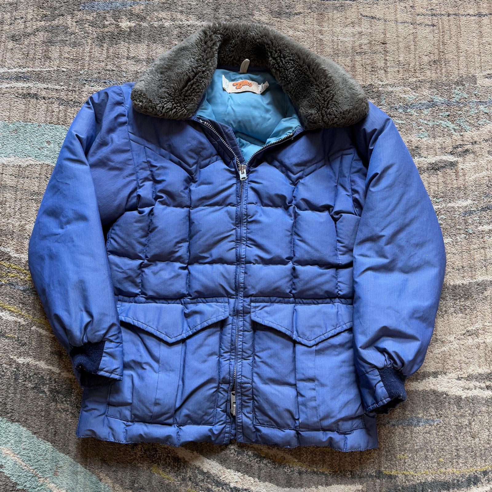 COMFY USA Mens Size M/L Goose Down Insulated Vintage Button